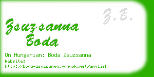 zsuzsanna boda business card